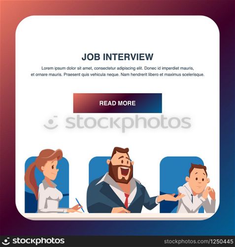 Young Coworking Team Wear Suit do Job Interview. Office Group at Workplace Talk. Man and Woman Manager in Formal Outfit. Coworker Character Conversation. Cartoon Flat Vector Illustration. Young Coworking Team Wear Suit do Job Interview