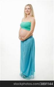 Young cute pregnant girl twenty five European-type. pregnant young woman
