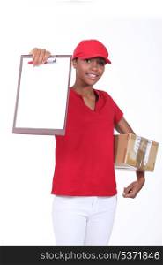 Young delivery worker