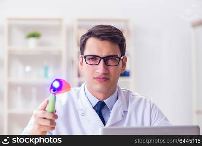 Young dentist working in the dentistry hospital