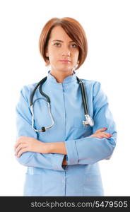 Young doctor isolated on the white background