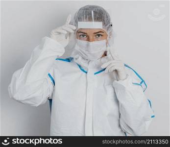 young doctor wearing medical mask