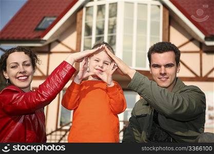 young family and house