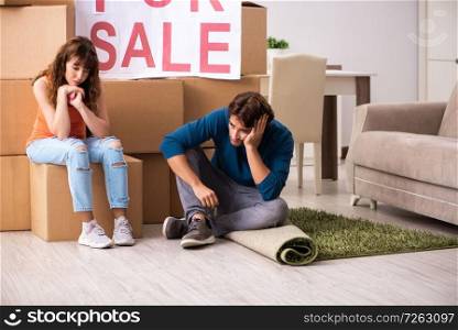 Young family offering house for sale and moving out. The young family offering house for sale and moving out