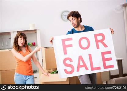 Young family offering house for sale and moving out. The young family offering house for sale and moving out