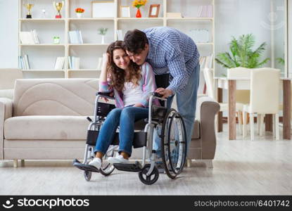 Young family taking care of each other