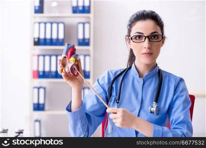 Young female doctor working in the clinic 