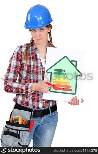 young female heating engineer