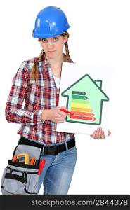 young female heating engineer