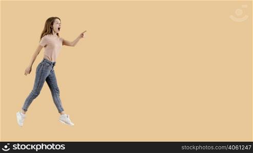 young female model jumping 3