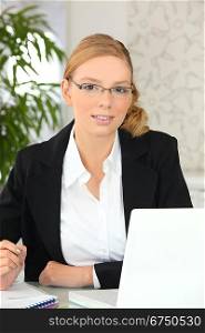 Young female office worker