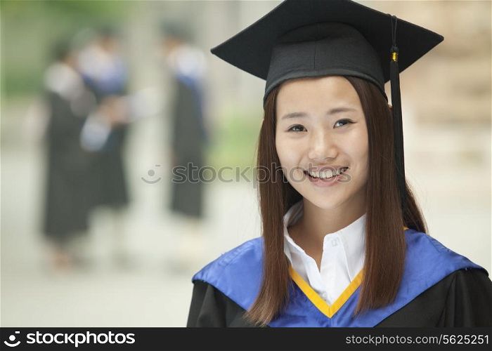 Young Female University Graduate, Portrait, Close-Up