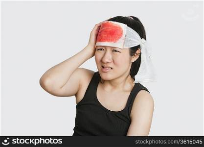 Young female with serious head injury
