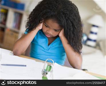 Young Girl Doing Homework