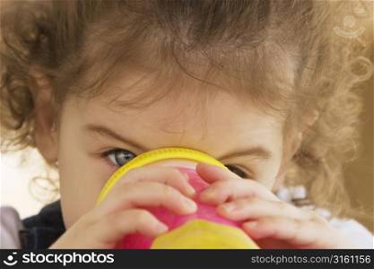 Young girl drinking