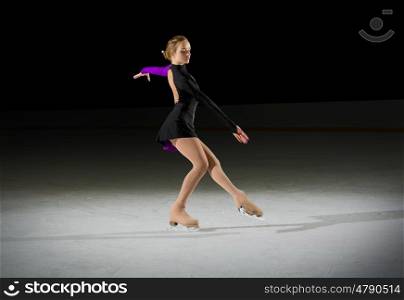 Young girl figure skater (on ice arena ver)
