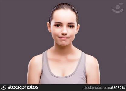 Young girl in sports concept