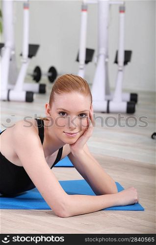 Young girl in the gym