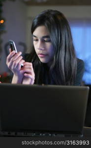 Young girl on the phone