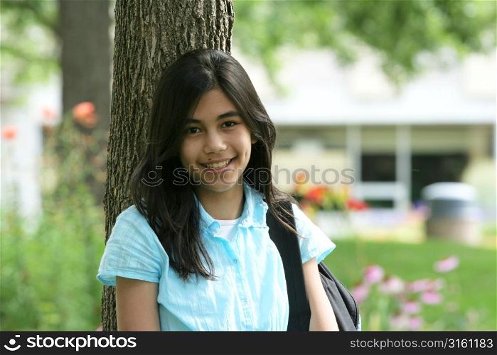 Young girl outside