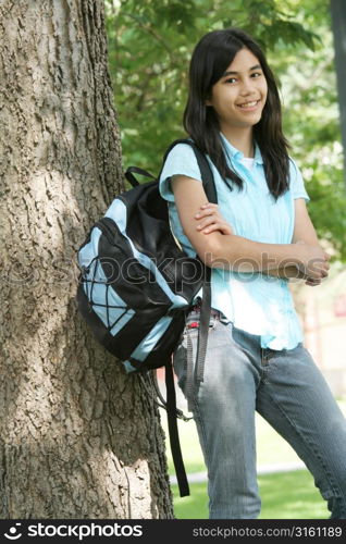 Young girl outside