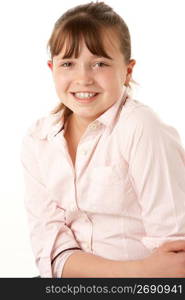 Young Girl Sitting In Studio