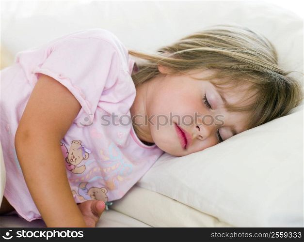 Young Girl Sleeping In Her Bed