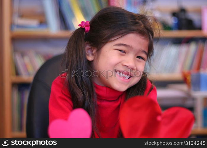 Young girl smiling