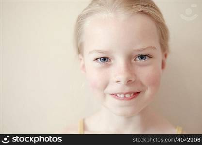 Young girl smiling, portrait