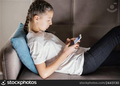 young girl using mobile 3