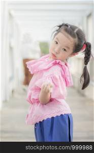 Young girl wearing thai dress