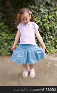 Young Girl with Blue Skirt