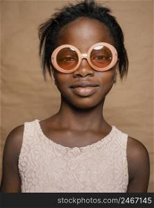young girl with sunglasses