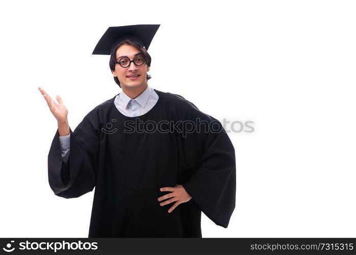 Young handsome man graduating from university  . Young handsome man graduating from university 