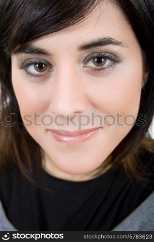 young happy beautiful woman close up portrait