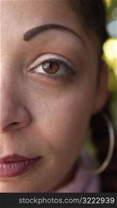 Young Hispanic Woman&acute;s Face