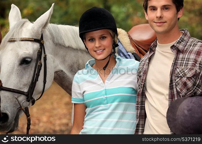 Young horseback riders
