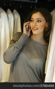 young lady talking on mobile phone