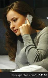 young lady talking on mobile phone