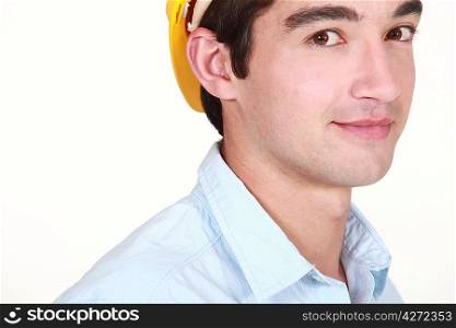 Young male builder