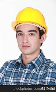 Young male builder