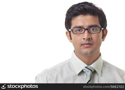 Young male executive over white background