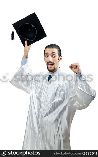 Young male student graduate