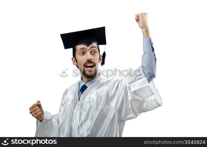 Young male student graduate