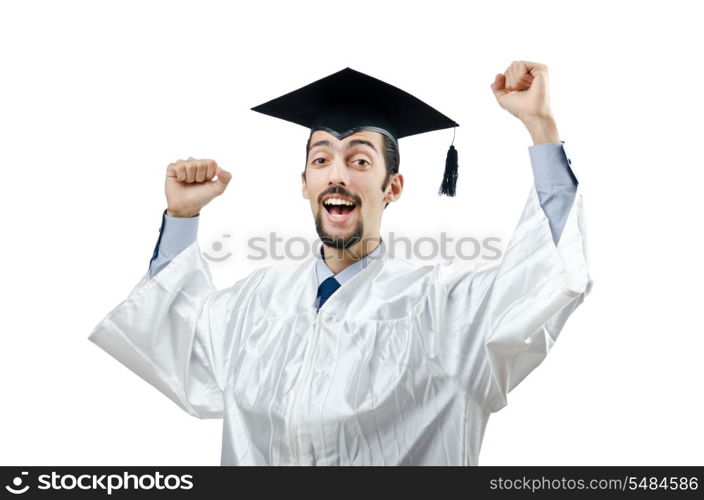 Young male student graduate