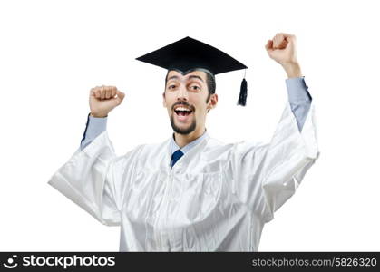 Young male student graduate