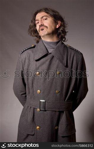 young man dressed as russian military