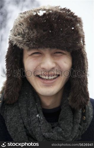 Young Man in Fur Hat