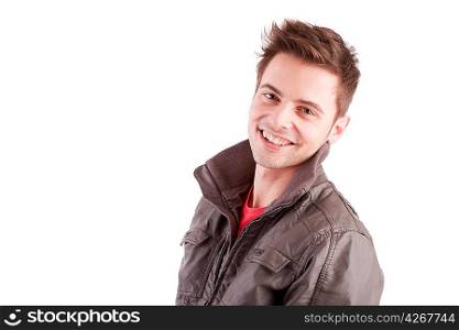 Young man posing isolated