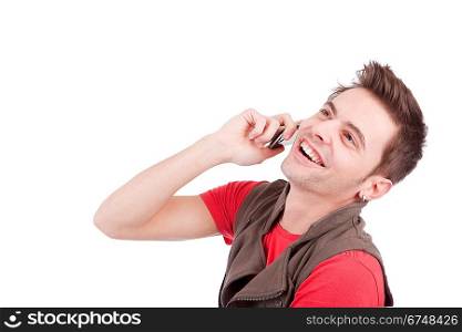 Young man posing isolated